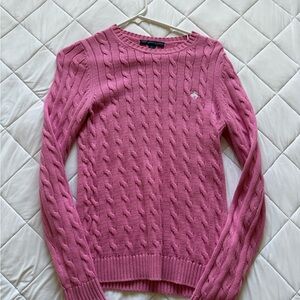 Brooks Brothers Pink Cable Knit Sweater